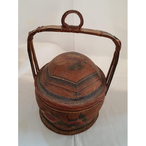 81 - Vintage Style Oriental (Chinese) Wedding Woven Rattan Basket for Picnic