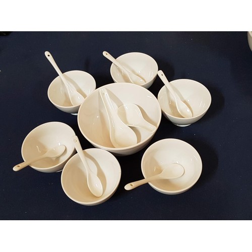 505 - Large Collection of White Various of Tableware inc; Mini Dish, Chinese Soup Bowls with Spoons etc (A... 