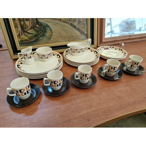 727 - Collection of Mid-Century / Retro 'Empire Porcelain' Tableware; Various Plates, 5 x Cups & Saucers, ... 