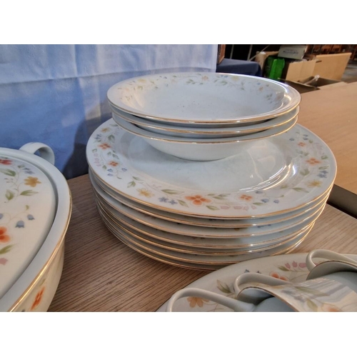 732 - Dinner Service and Tea Set in Floral Pattern, Together with Matching Lidded Taurine, Serving Bowl, O... 