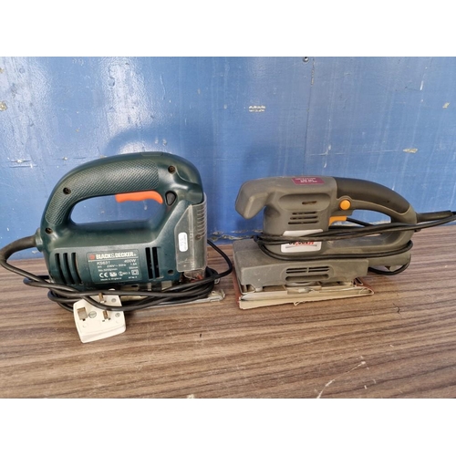 744 - Black & Decker 400W Jigsaw (Model: KS631), Together with Manotec Electric Sander, * Both Tested & Wo... 