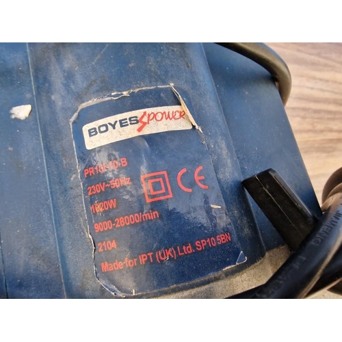 746 - Boyes 'S Power' Electric Router, Model: PR10f-10-B, Together with Powerkey Jigsaw, * Both Tested & W... 