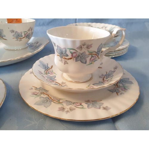 588 - Royal Kent Bone China Tea Set in the 'Trentside' Pattern; Cake Plate, 6 x Side Plates, 2 x Cups & Sa... 