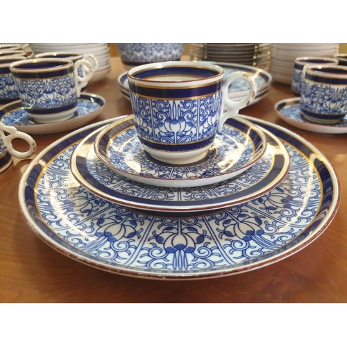 589 - Large Collection of Antique Royal Worcester 'Royal Lilly' Table Ware (Circa 1880), in Blue & White C... 