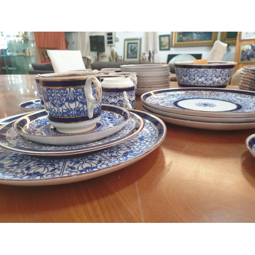 589 - Large Collection of Antique Royal Worcester 'Royal Lilly' Table Ware (Circa 1880), in Blue & White C... 