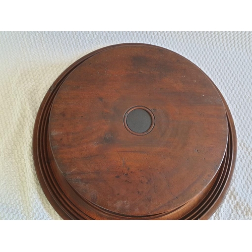 591 - Antique Solid Mahogany 'Lazy Susan', Revolving Turned Wood Table Centre Stand for Serving Food, (App... 