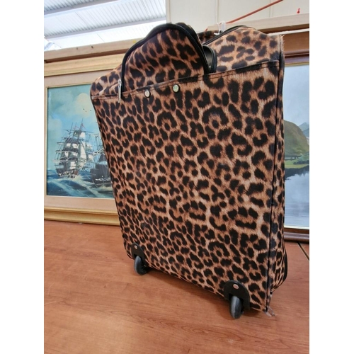 656 - Leopard Print Travel Bag, Together with Ladies Brown Handbag (2)