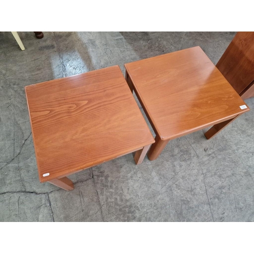 660 - Pair of Light Wood Square Coffee / Side Tables, (Approx. 55 x 55 x 40cm), (2)