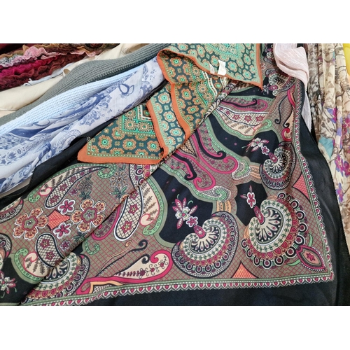 668 - Large Collection of Assorted Scarfs in Various Colours, Styles & Materials