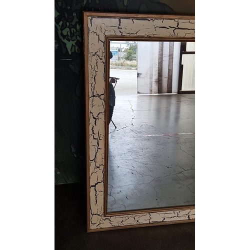 691 - Large Rectangular Mirror in Decorative frame (70 x 90cm)