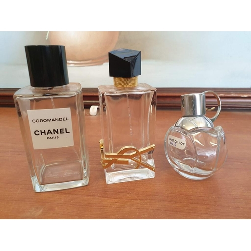 648 - 3 x Perfume Bottles (Empty); Chanel, Yves Saint Laurent and Azzaro (3)