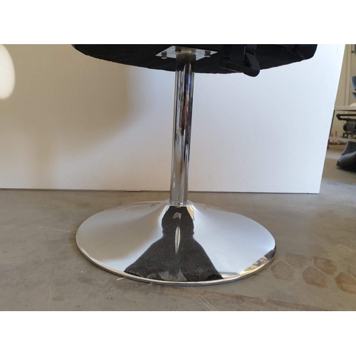 703 - Childs Cutting Chair for Hair Salon; Black Leatherette  Bucket Seat with Chrome Pedestal Base