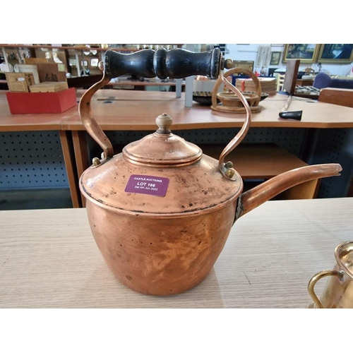 712 - Vintage Copper Kettle and Pair of Copper Lanterns and One Other (a/f), (4)