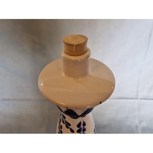 624 - Blue & White Porcelain 'Clase Azul' Tequila Bottle (Empty), (Approx. H: 39cm)