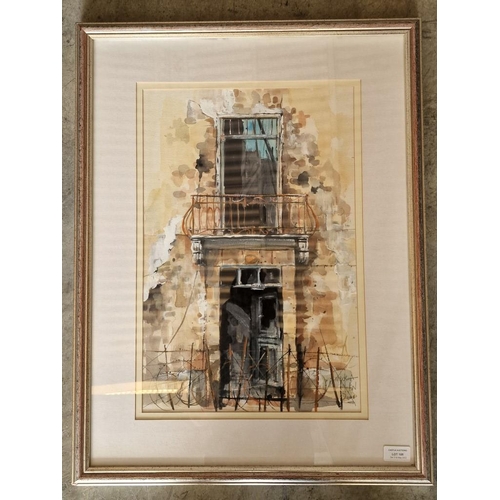 627 - Framed Original Watercolour of Nicosia by Michael Owen, 
 Signed Lower Corner, Dated 2001 (Approx. 5... 