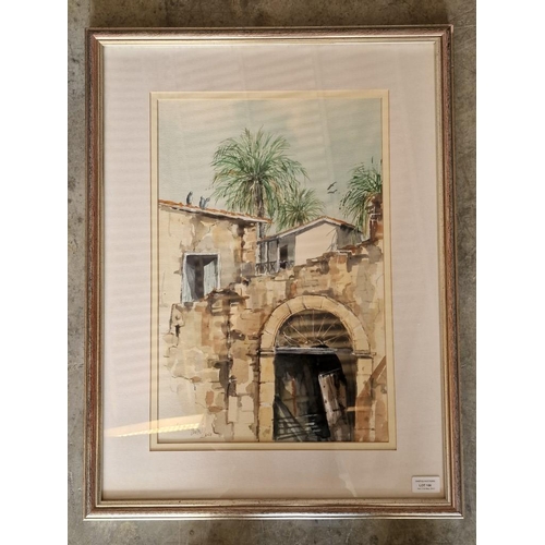 628 - Framed Original Watercolour of Nicosia by Michael Owen, 
Signed Lower Corner, Dated 2001 (Approx. 52... 