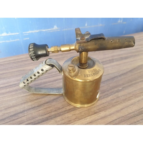 635 - Vintage Brass Burner 'Maxsievert, Stockholm, A1', Together with Table Top Burner and Vintage Blow To... 