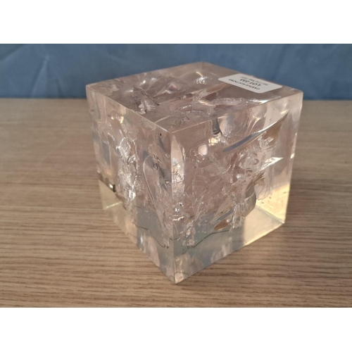 642 - Decorative Plexiglass Cube Lamp by Habitat, (Approx. 10 x 10 x 10cm), * Tested & Working - See Multi... 