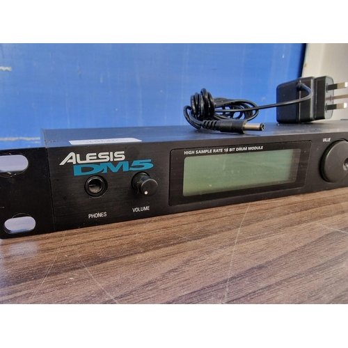 645 - Alesis DM5 MIDI Rackmount Drum Module with Manual & Power Supply