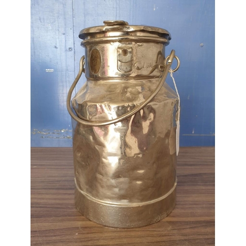 650 - 1 Gallon White Metal Milk Churn, (Approx. H: 29cm)