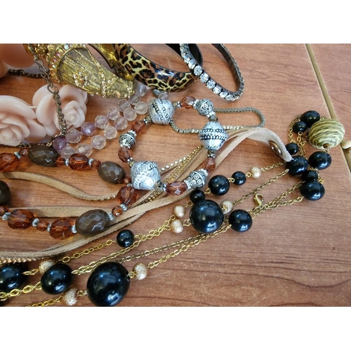 655 - Collection of Costume Jewelery, Incl. Necklaces & Bracelets / Bangles