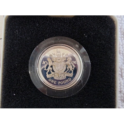 584 - Sterling Silver Proof Coin, (1983) £1 Coin, Royal Mint, Approx. 9.5g, Ø: 22.5mm, in Capsule and Pres... 