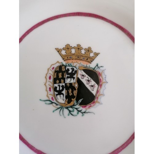 799 - Reproduction of 18th Century Chinese Export Armorial Plate, Canton Region (Ø23,5cm)