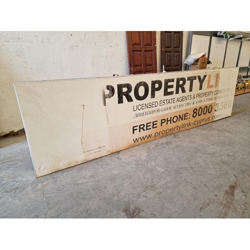 810 - Large Illuminated Advertising Sign / Light Box (Approx. 420 x 112 x 19cm) with 2 x Metal Brackets