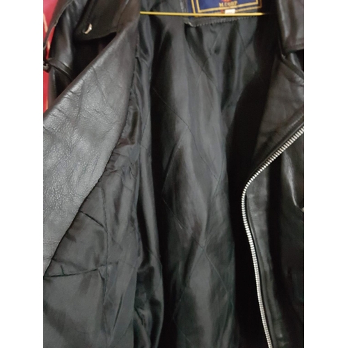 159 - Motorbike Rocket Retro Black Leather Jacket (XL, XXL)