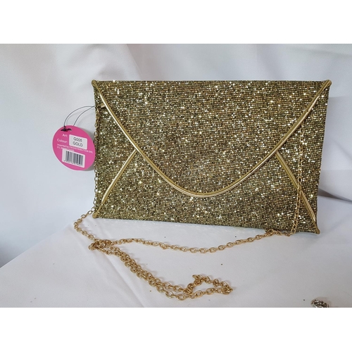 162 - Ladies Fashionable Envelope Shape Shine Glitter Evening Clutch Bags (3)