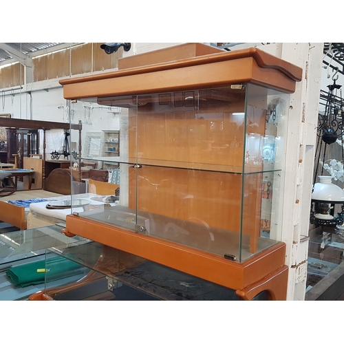 570 - Retro Display Cabinet with Glass Door on Top, Glass Drawer (A/F Needs Repair) in The Middle and Bott... 