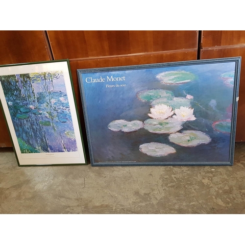 825 - 2 x Large Prints in Frame from Painting of Claude Monet (105 x 75cm & 59 x 82cm)