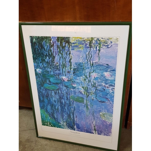 825 - 2 x Large Prints in Frame from Painting of Claude Monet (105 x 75cm & 59 x 82cm)