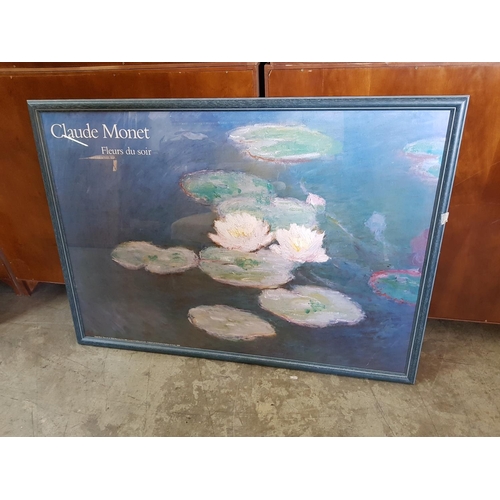 825 - 2 x Large Prints in Frame from Painting of Claude Monet (105 x 75cm & 59 x 82cm)