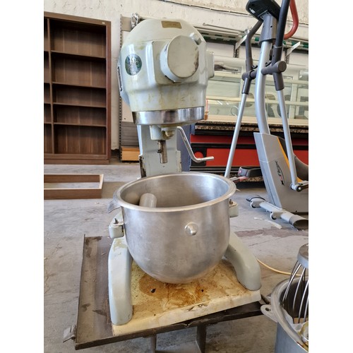 824 - Hobart Commercial / Industrial Food Mixer, Model: AE125, Made in England, with Stainless Steel Mixin... 