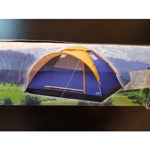 401 - Camping Set; 4 - Person Dome Tend and Airbed with Pump (Un-Tested)