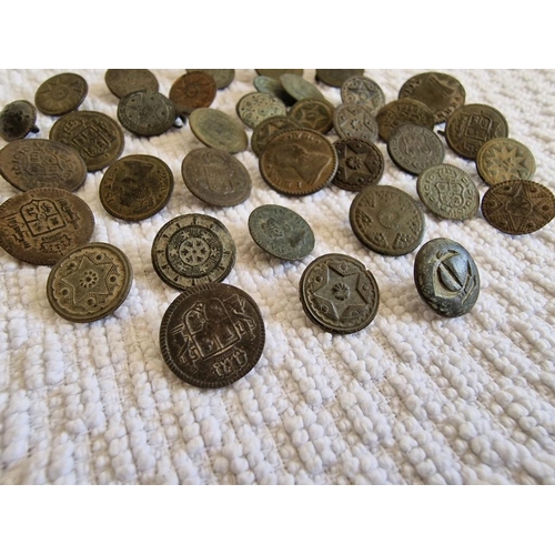 184 - Collection of Approx. 40 x Spanish Medieval(?) Old Metal Buttons