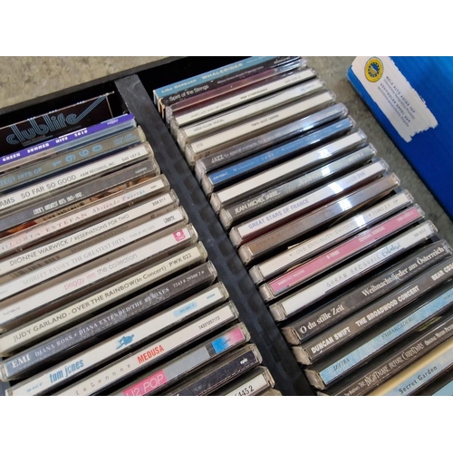 274 - Collection of Assorted CDs in Black Plastic Rack