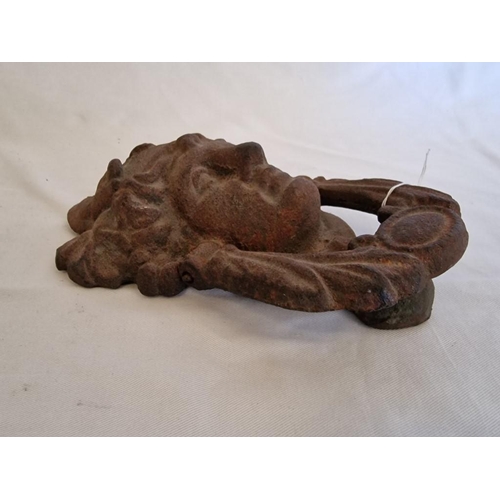 170 - Antique Cast Iron Door Knocker, (Approx. H: 20cm)