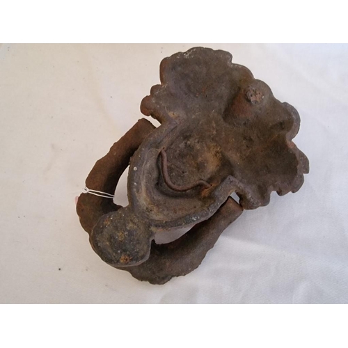 170 - Antique Cast Iron Door Knocker, (Approx. H: 20cm)