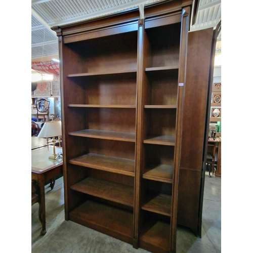 298 - 2-Part Mahogany Executive Office / Library Shelving & Display, (Approx. 140 x 42 x 236cm)