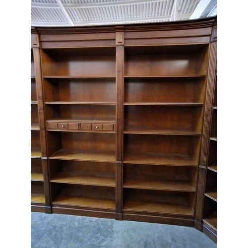 304 - 8-Part Mahogany Executive Office / Library Shelving & Display, with Corner Section, Glass Cabinet an... 