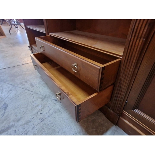 304 - 8-Part Mahogany Executive Office / Library Shelving & Display, with Corner Section, Glass Cabinet an... 