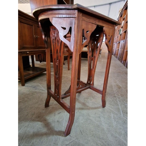 313 - Solid Wood Side Table with Decorative Carved Legs, (Approx. 62 x 38 x 70cm Overall)