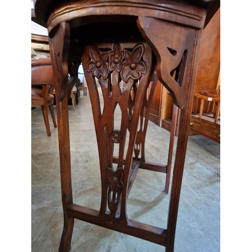 313 - Solid Wood Side Table with Decorative Carved Legs, (Approx. 62 x 38 x 70cm Overall)