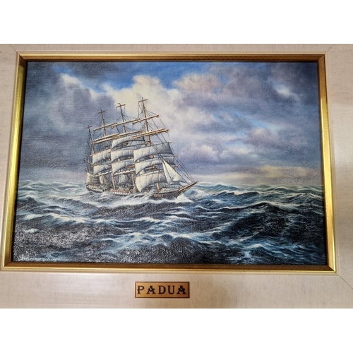 96 - Set of 6 x Oil on Canvas Paintings of 'The Flying P-Liners'; Historic Sailing Ships of the German Sh... 