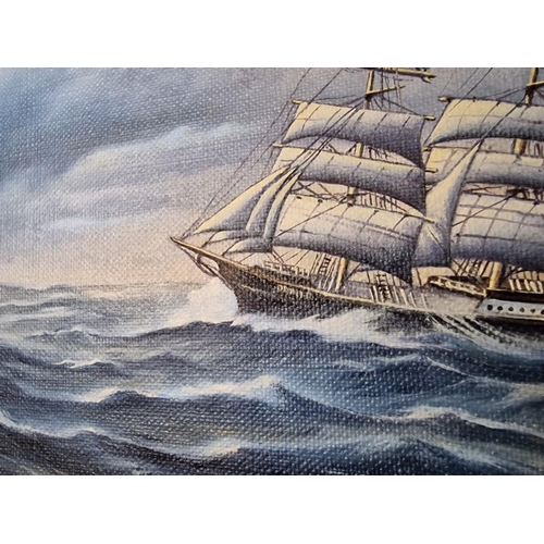 96 - Set of 6 x Oil on Canvas Paintings of 'The Flying P-Liners'; Historic Sailing Ships of the German Sh... 