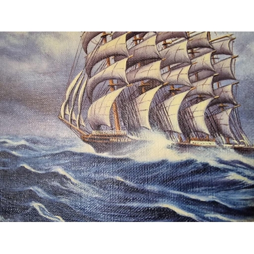 96 - Set of 6 x Oil on Canvas Paintings of 'The Flying P-Liners'; Historic Sailing Ships of the German Sh... 