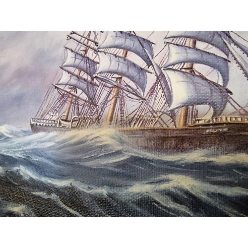 96 - Set of 6 x Oil on Canvas Paintings of 'The Flying P-Liners'; Historic Sailing Ships of the German Sh... 