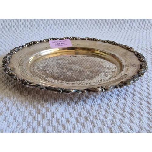 116 - Egyptian Silver Decorative Plate / Dish (Ø: 19cm, Weight: 207g)